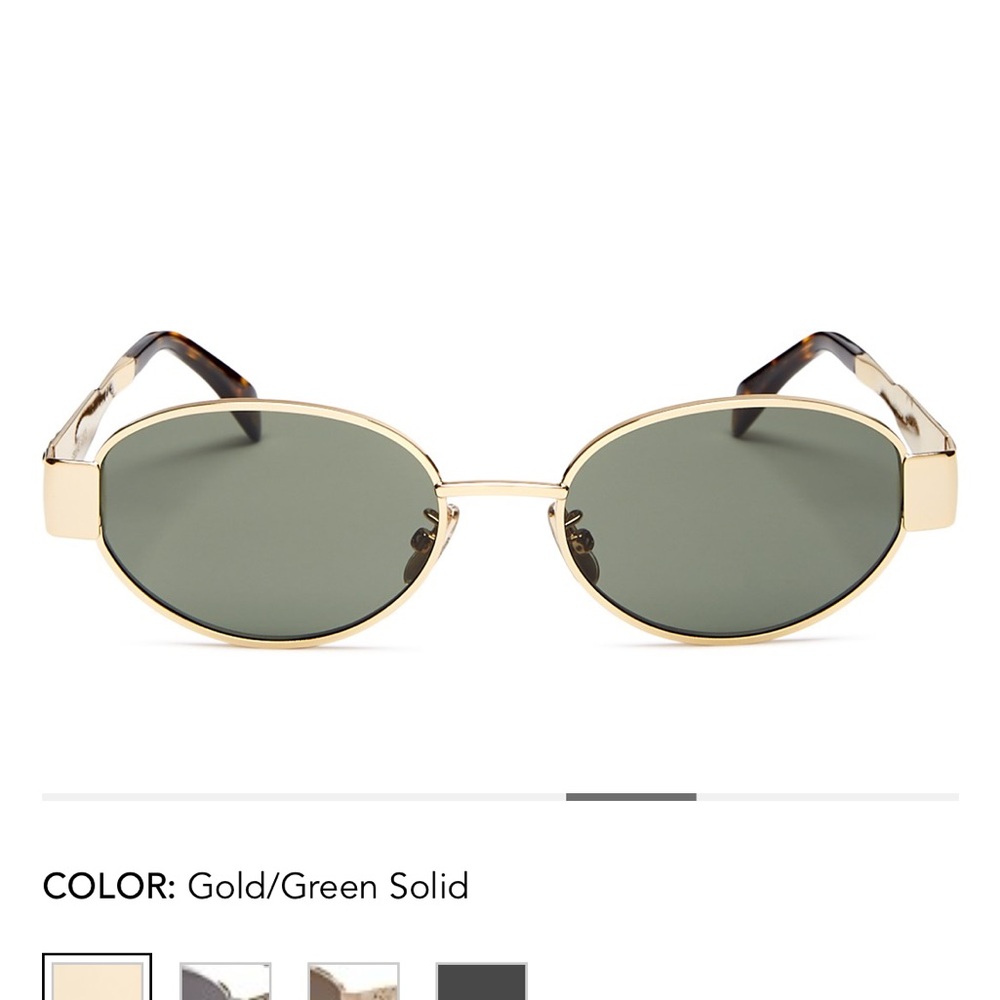 Celine Gold and Green Sunglasses